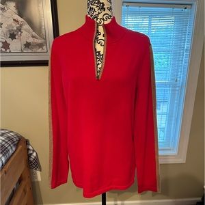 Red quarter zip from Jones New York